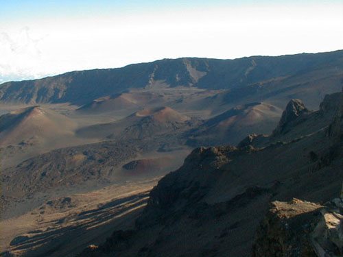Crater at the top of Haleakala