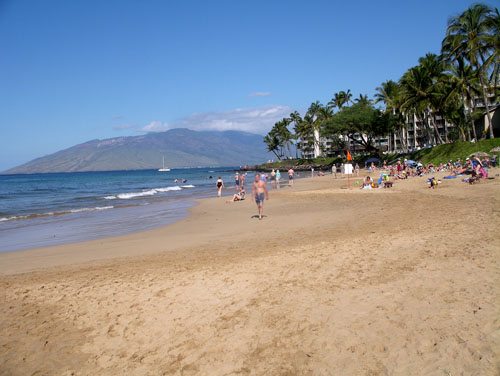 Beach in Kihei on South side of Maui