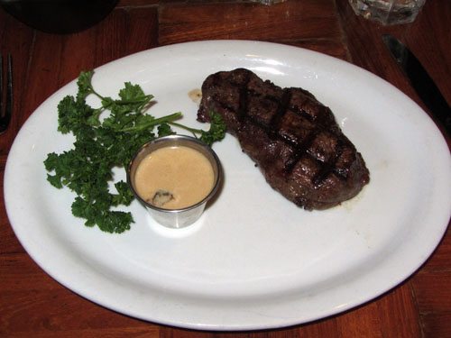 Steak dinner at Makawao Steak House Maui