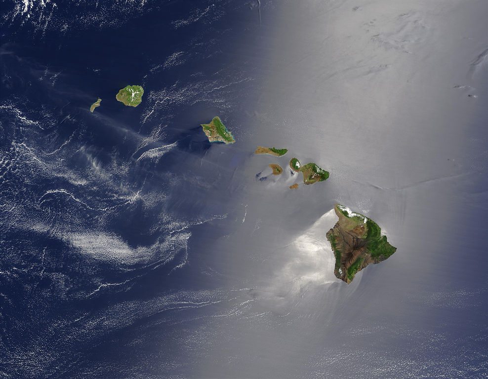 Satellite view of Hawaii
