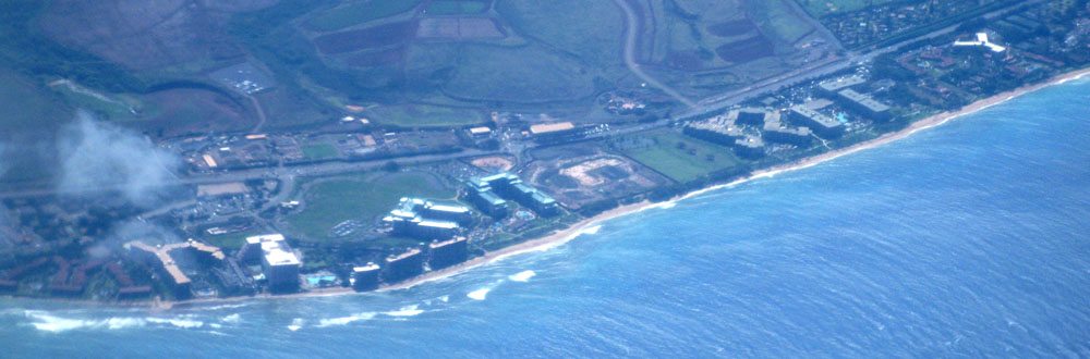 Honokowai Maui condos from the air