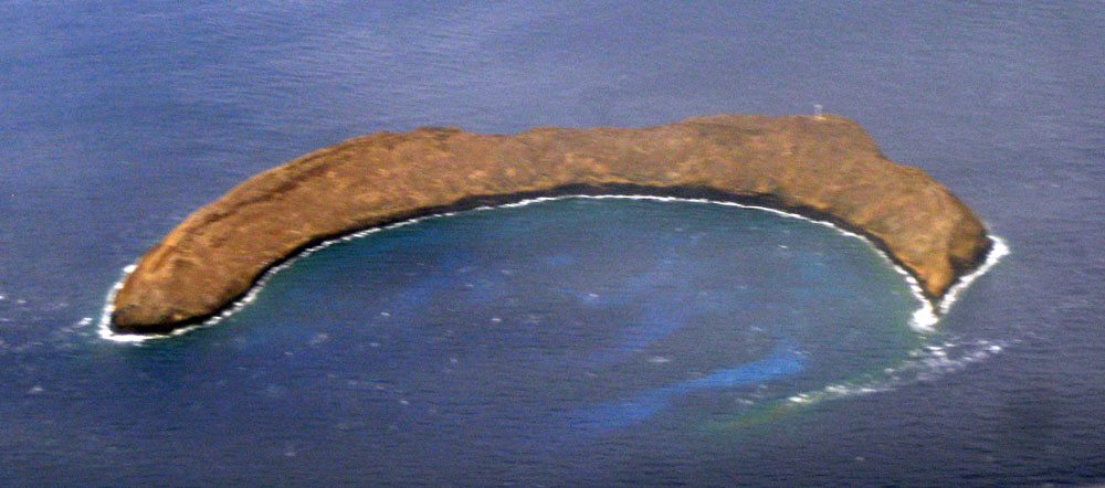 Molokini crater from the air