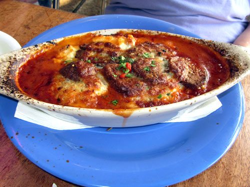 Lasagna at Penne Pasta Maui restaurant