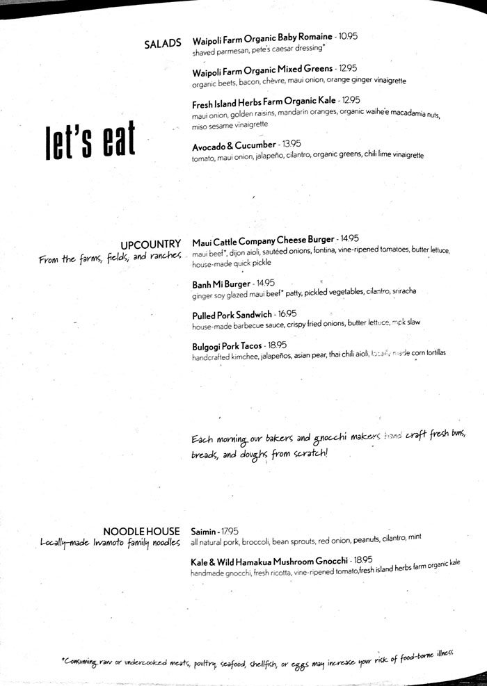Monkeypod Kitchen Kaanapali Menu Lunch page 2