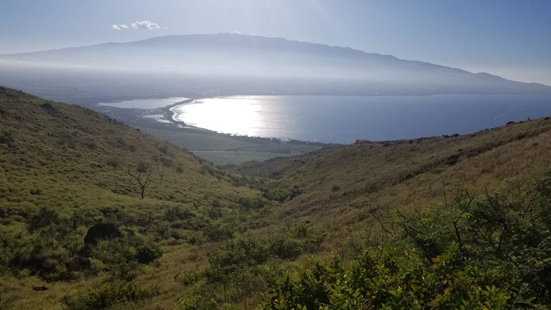 Lahaina Pali Trail view of Maalaea Bay
