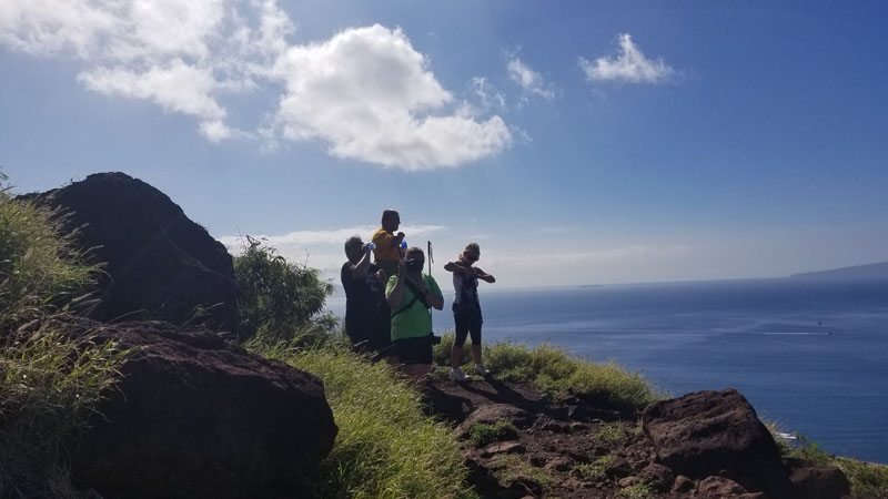 Lahaina Pali Trail hikers