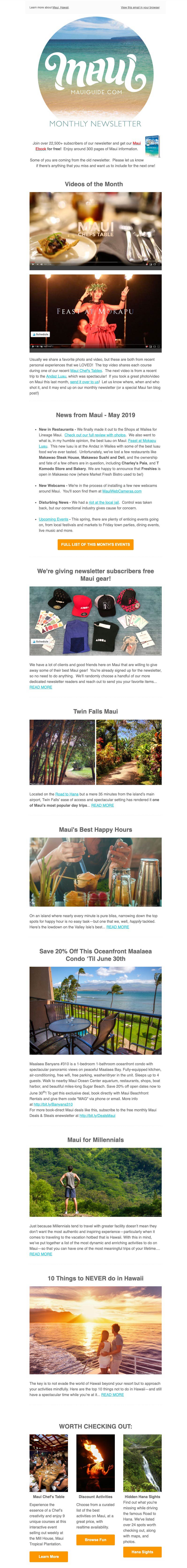 Maui Newsletter