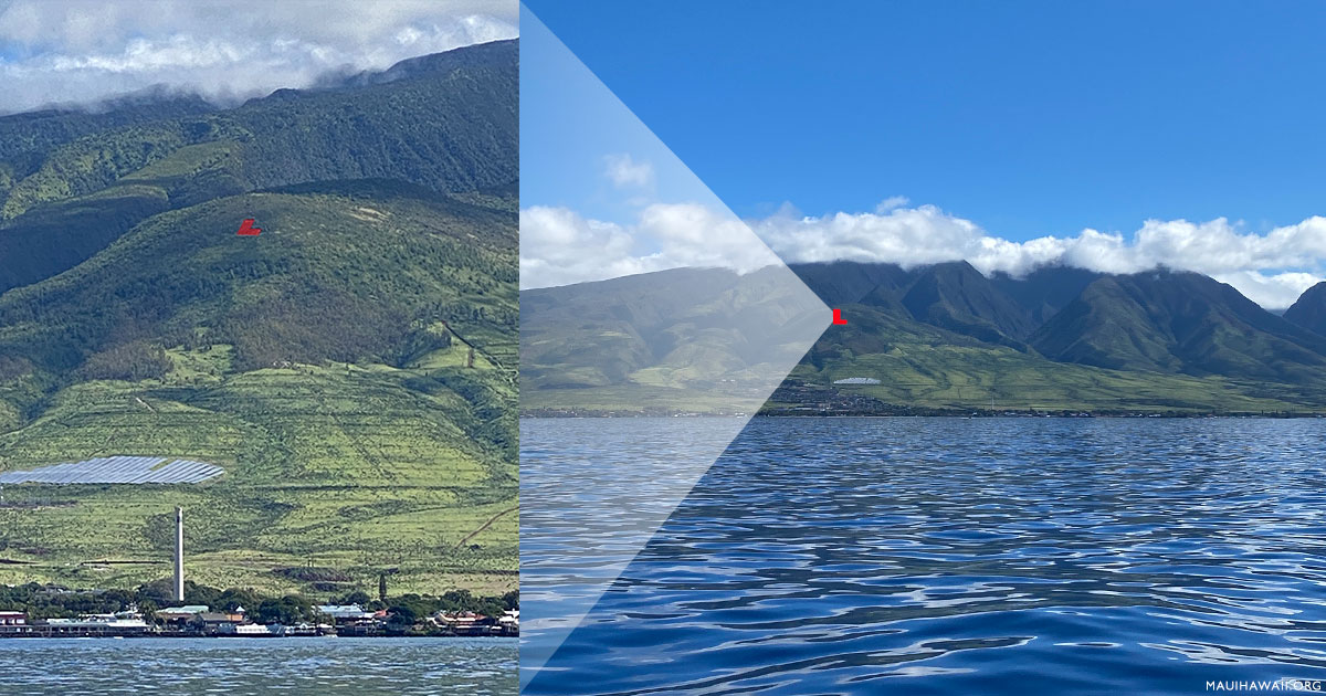 What is the L on the hill overlooking Lahaina? Maui Hawaii