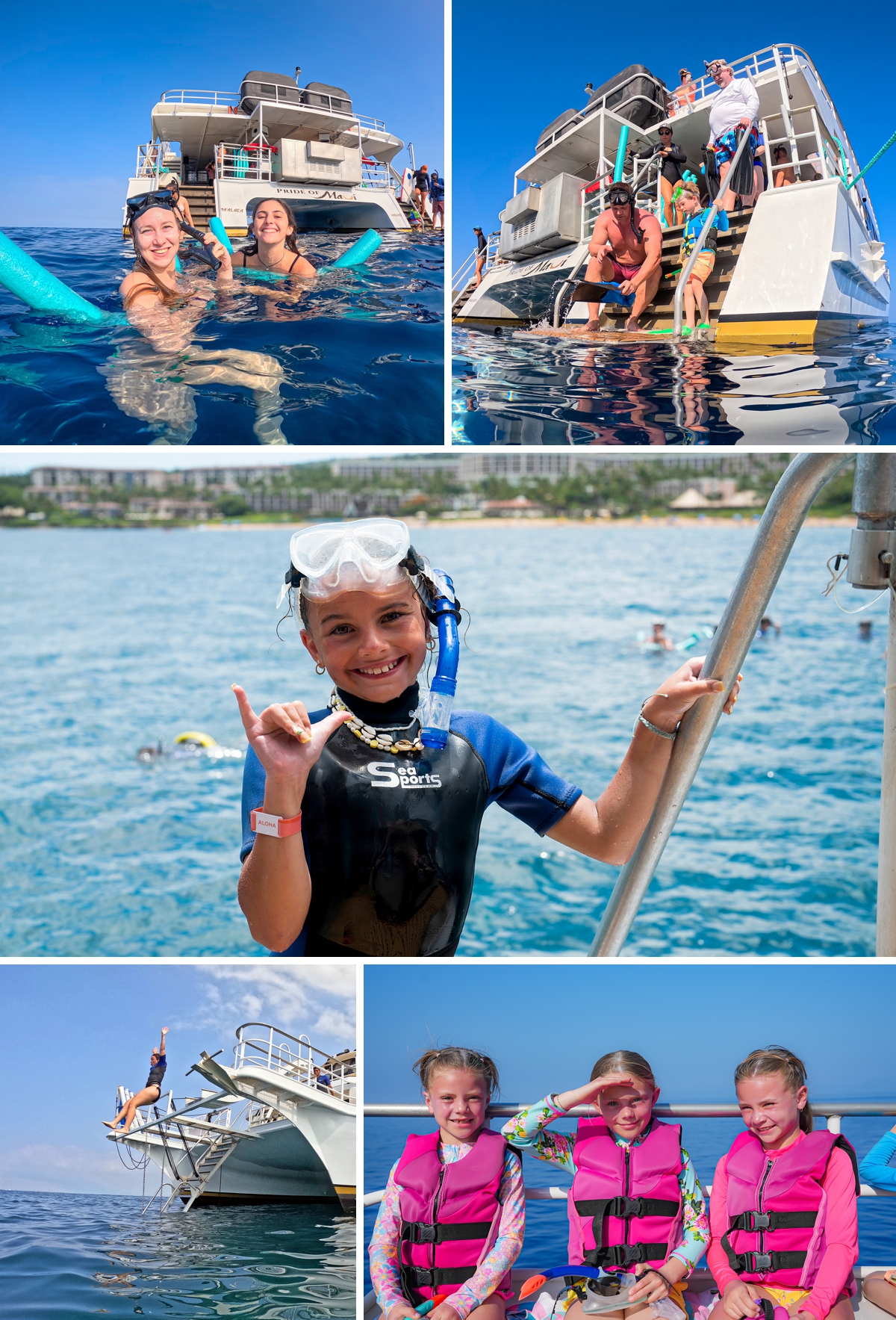kids snorkeling Maui